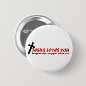 Funny Jesus Ronde Button 5,7 Cm (Voorkant /achterkant)