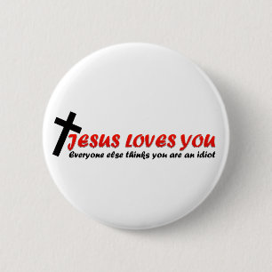 Funny Jesus Ronde Button 5,7 Cm