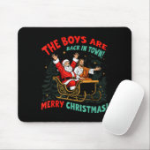Funny Jesus Santa The Boys Are Back In Town Merry  Muismat (Met muis)