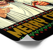 Funny Jesus Santa The Boys Are Back In Town Merry  Poster (Hoek)