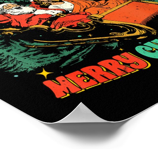 Funny Jesus Santa The Boys Are Back In Town Merry  Poster (Hoek)