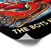 Funny Jesus Santa The Boys Are Back In Town Merry  Poster (Hoek)