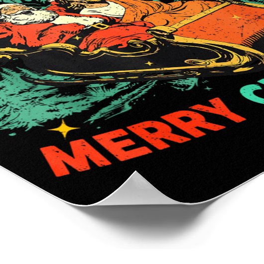 Funny Jesus Santa The Boys Are Back In Town Merry  Poster (Hoek)