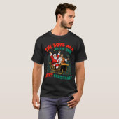 Funny Jesus Santa The Boys Are Back In Town Merry T-shirt (Voorkant volledig)