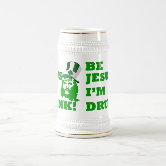 Funny Jesus St Patrick's day Bierpul (Center)