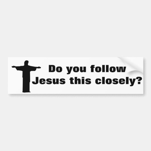 Funny Jesus Tailgating Bumpersticker (Voorkant)