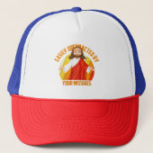 Funny Jesus Trucker Pet (Voorkant)