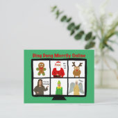 Funny Jesus zoom pun Briefkaart kerstfeestdag (Staand voorkant)