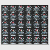 Funny Jet Fighter Military Christmas Holiday Xmas Cadeaupapier (Vlak)