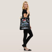 Funny Jet Fighter Military Christmas Holiday Xmas Tote Bag (Op model)