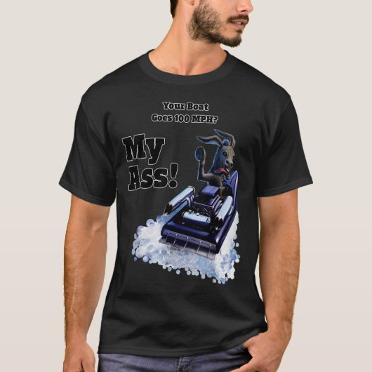 Funny Jet of Power Boat T-shirt (Voorkant)