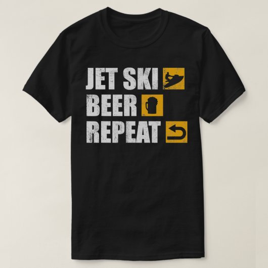 Funny Jet Ski Beer Repat T-shirt (Design voorkant)