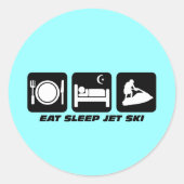 Funny jet ski ronde sticker (Voorkant)