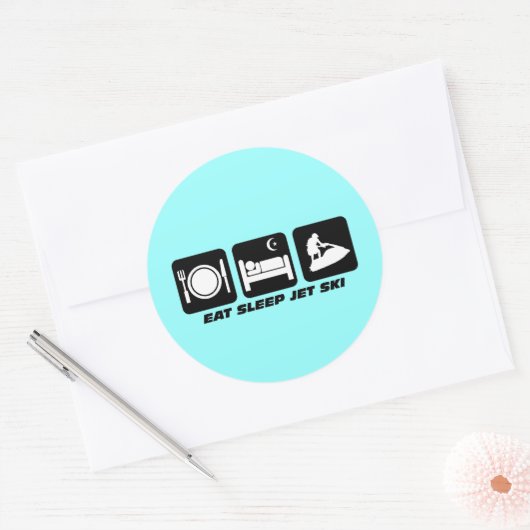 Funny jet ski ronde sticker (Envelop)