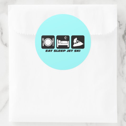 Funny jet ski ronde sticker (Tas)