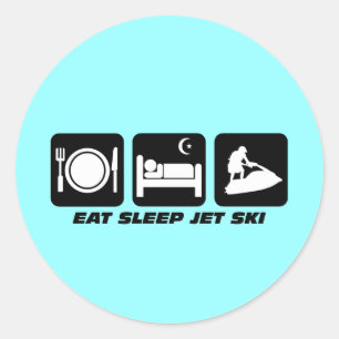 Funny jet ski ronde sticker