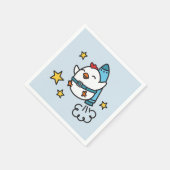 Funny Jetpack Chicken Design Servetten (Hoek)