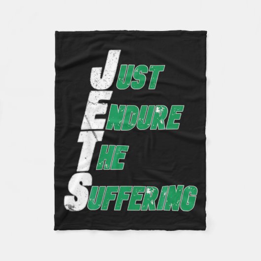 Funny Jets Just Endure The Suffering Football  Fleece Deken (Voorkant)
