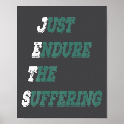 Funny Jets Just Endure The Suffering New York Foot Poster (Voorkant)