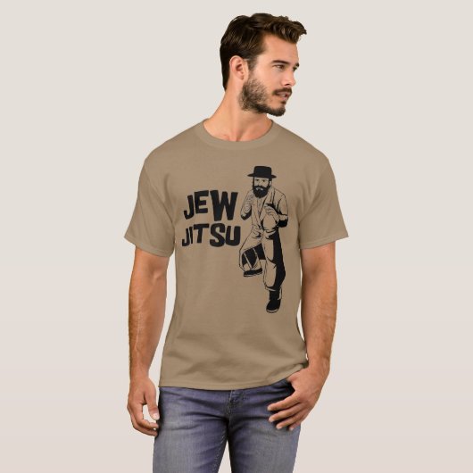 Funny Jew Jitsu Jiu Jitsu Martial Arts T-shirt (Voorkant volledig)