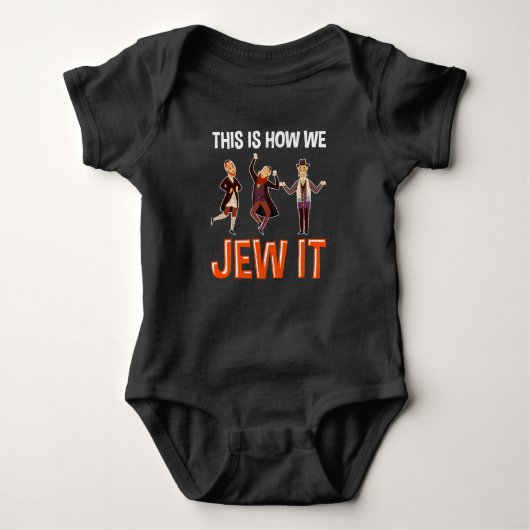 Funny Jew Quote Jewish Hebrew Humor Hanukkah Fun Romper (Voorkant)
