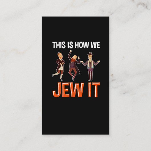 Funny Jew Quote Jewish Hebrew Humor Hanukkah Fun Visitekaartje (Voorkant)