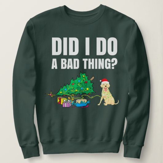 Funny Jewish Dachshund Menorah Happy Hanukkah Chan Trui (Design voorkant)