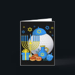 Funny Jewish Golf Ball Menorah Happy Hanukkah Chan Kaart<br><div class="desc">Grappige joodse golfbal Menorah Happy Chanoeka Kinder</div>