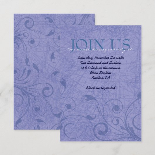 Funny Jewish Hora Stoel Dans Receptie Kaart (Voorkant / Achterkant)