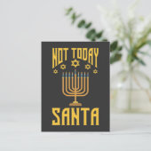 Funny Jewish Kerstmis niet vandaag Santa Hanukkah Briefkaart (Staand voorkant)
