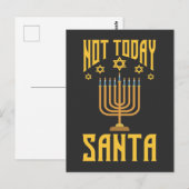 Funny Jewish Kerstmis niet vandaag Santa Hanukkah Briefkaart (Voorkant / Achterkant)