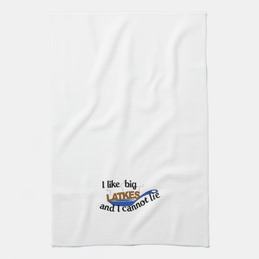 Funny Jewish Latke Hanukkah keukenhanddoek (Verticaal)