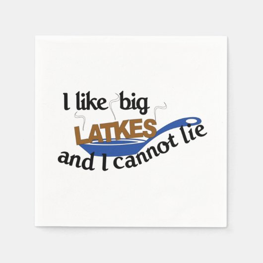 Funny Jewish Latke Hanukkah napkins Servet (Voorkant)