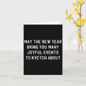 Funny Jewish New Year Rosh Hashh Yiddish Quote Say Kaart (Gele Bloem)