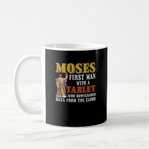 Funny Jewish Passover Moses Tablet Data Cloud Comp Koffiemok