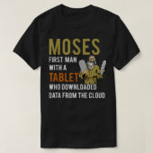 Funny Jewish Passover Moses Tablet Data Cloud Comp T-shirt (Design voorkant)