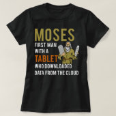 Funny Jewish Passover Moses Tablet Data Cloud Comp T-shirt (Design voorkant)