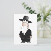 Funny Jewish rabbi - coole cartoon Briefkaart (Staand voorkant)