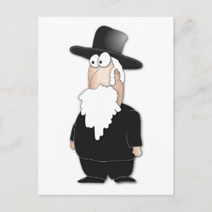 Funny Jewish rabbi - coole cartoon Briefkaart