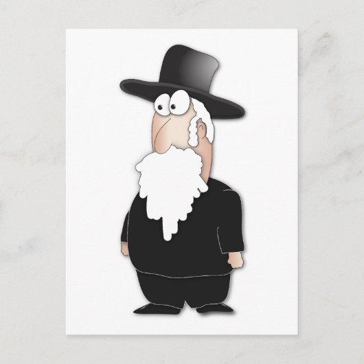 Funny Jewish rabbi - coole cartoon Briefkaart (Voorkant)