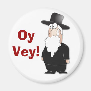 Funny Jewish rabbi - coole cartoon Magneet