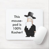 Funny Jewish rabbi - coole cartoon Muismat (Met muis)