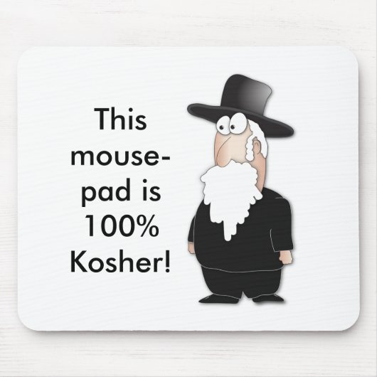 Funny Jewish rabbi - coole cartoon Muismat (Voorkant)