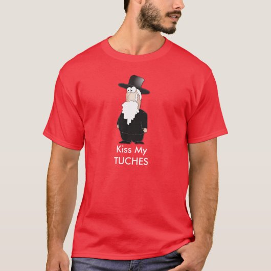 Funny Jewish rabbi - coole cartoon T-shirt (Voorkant)