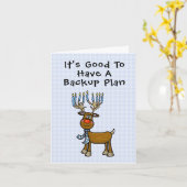 Funny Jewish Rudolph Chrismukkah Card Kaart (Gele Bloem)