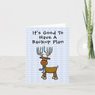 Funny Jewish Rudolph Chrismukkah Card Kaart