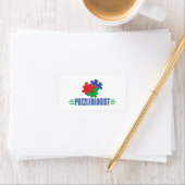 Funny Jigzaag Puzzle Etiket (Insitu)