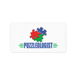Funny Jigzaag Puzzle Etiket