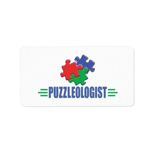 Funny Jigzaag Puzzle Etiket (Voorkant)