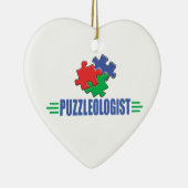 Funny Jigzaag Puzzle Keramisch Ornament (Rechts)
